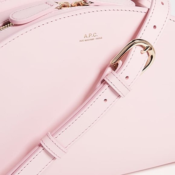 A.P.C. half moon bag rose pale pink - Picture 2 of 5